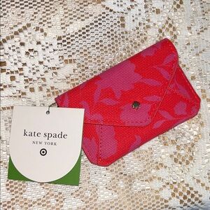 Kate Spade Red and Pink Floral wallet NWT